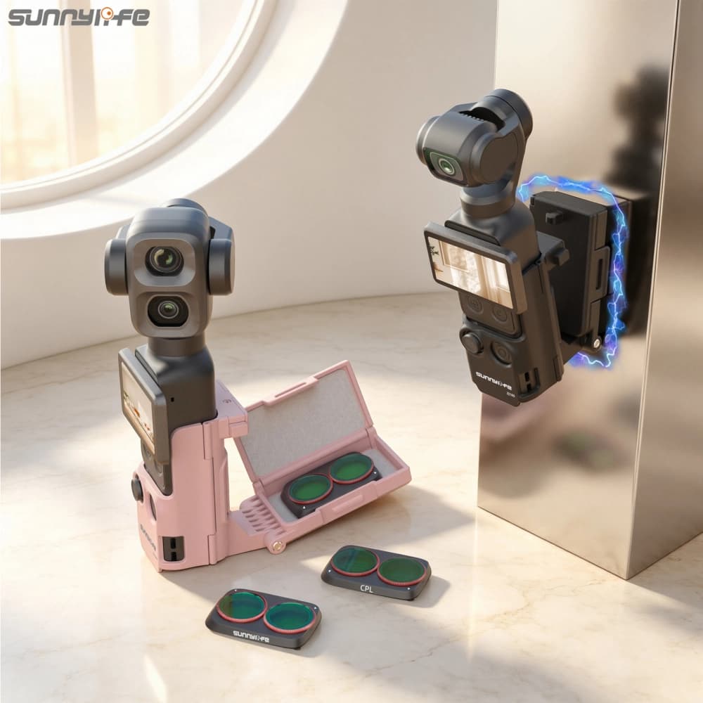 Sunnylife ตัวยึดแม่เหล็กปลดเร็ว DJI Osmo Pocket 4 Pro Quick Release Magnetic Mount ขายึดกล้อง